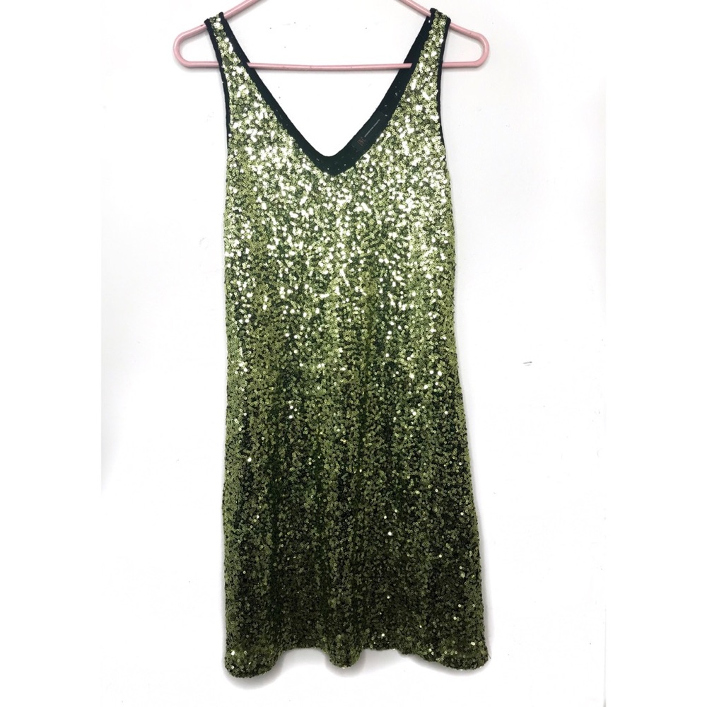 INC International Concepts Gold Sequin Dress NWT